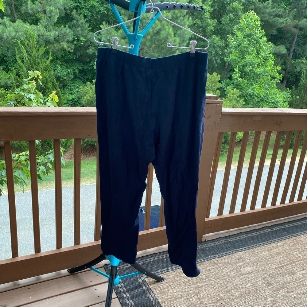 J. Jill size medium navy trouser leggings - Picture 2 of 7